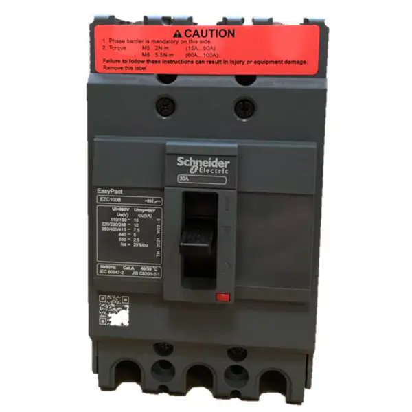 Disyuntor tripolar de caja moldeada Easypact EZC100B 3P30A
