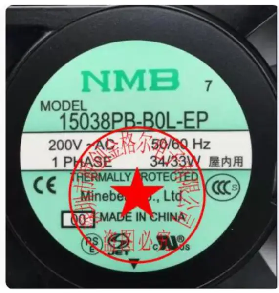 NMB 15038PB-B0L-EP 15038PB-B0L-EP-00 VENTILADOR 200V 34/33W