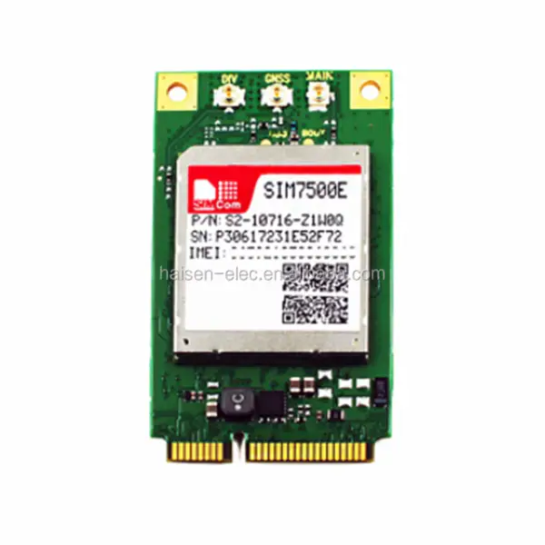 Módulo 4G LTE Cat 1 Serie SIM7500-PCIE Módulo inalámbrico multibanda GSM GPRS EDGE GNSS SIM7500A-PCIE SIM7500E-PCIE SIM7500JE-PCIE