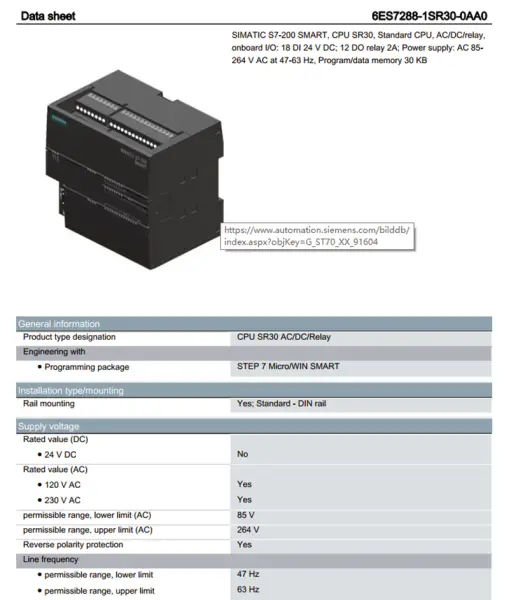 Siemens PLC s7 200 precio 6ES7 193-4CA30-0AA0