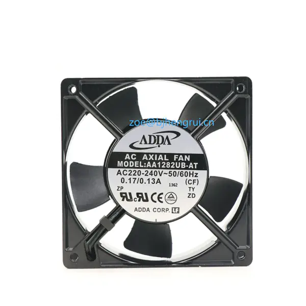 ADDA AA1282UB-AT Ventilador de CA con rodamiento de bolas Serie AA 2700 RPM 120 x 120 x 38 mm 111,9 CFM 220-240 V