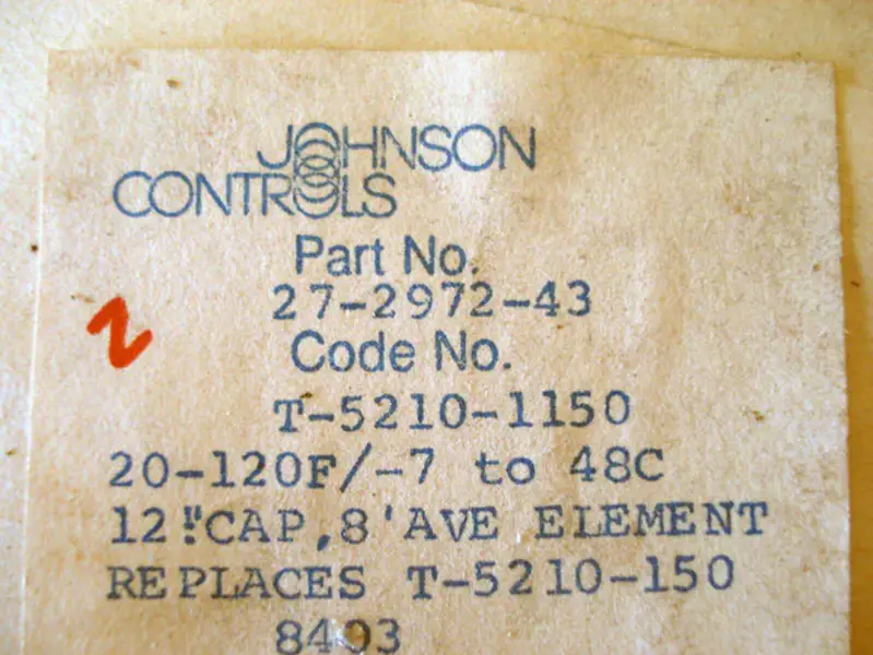 CONTROLES JOHNSON T-5210-1150