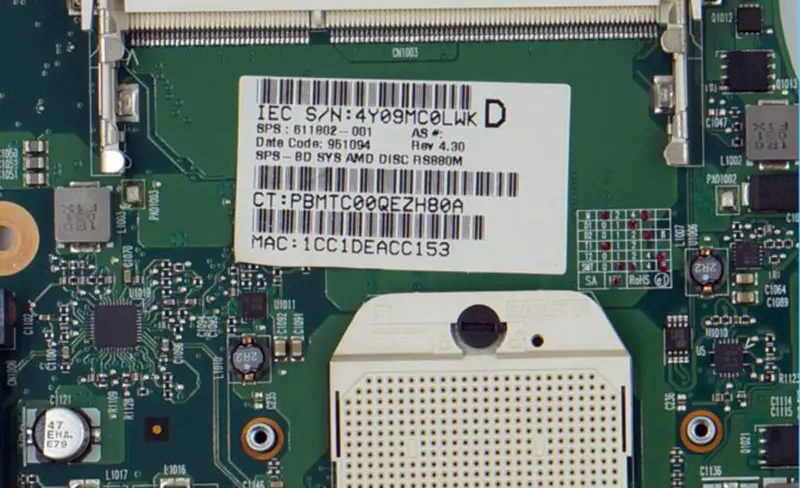 Placa base HP 611802-001 325 425 625