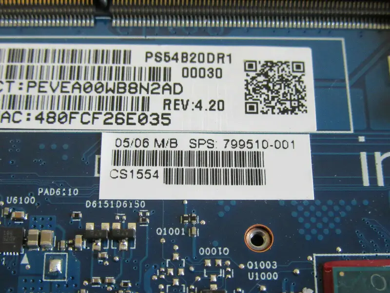 Placa base HP 799510-001 799510-501 799510-601 I5-5200U