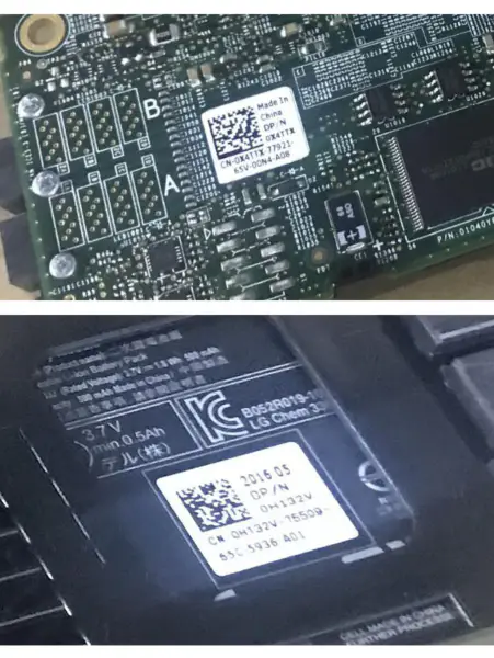 DELL PERC H730P X4TTX 2GB 12Gb/s 0X4TTX Array Card con batería 0H132V