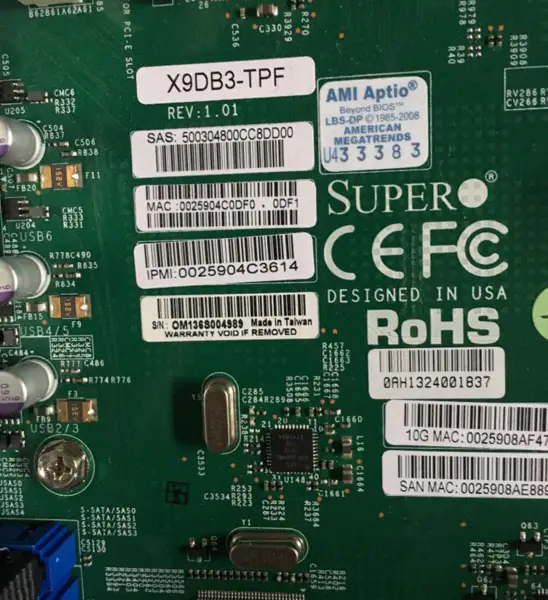 SuperMicro X9DB3-TPF Placa base de servidor LGA1356 E5-2400V2