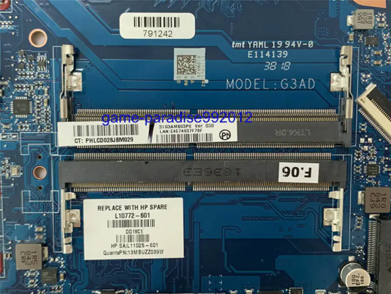 Placa base HP L10772-601