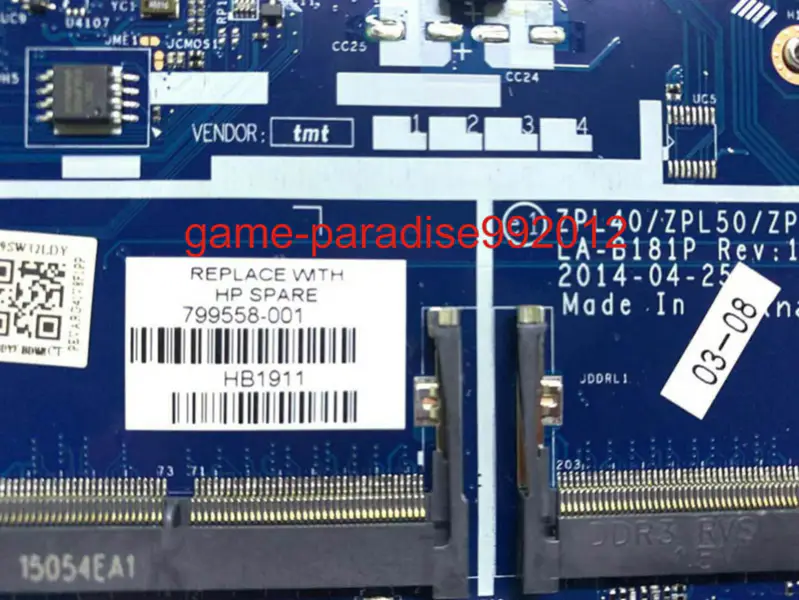 Placa base HP 799558-001