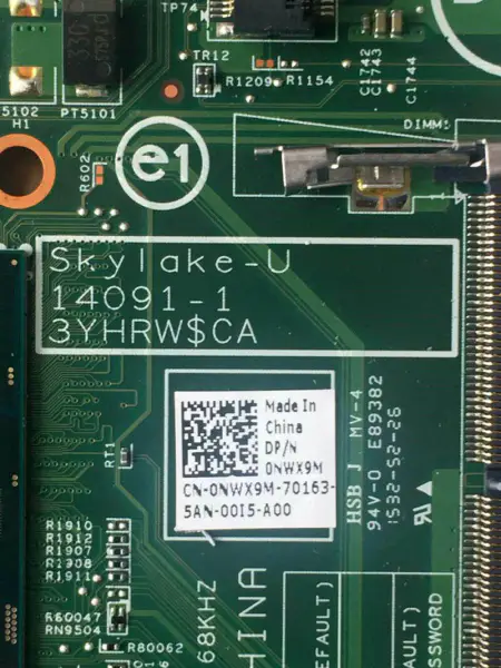 Placa base Dell 0NWX9M