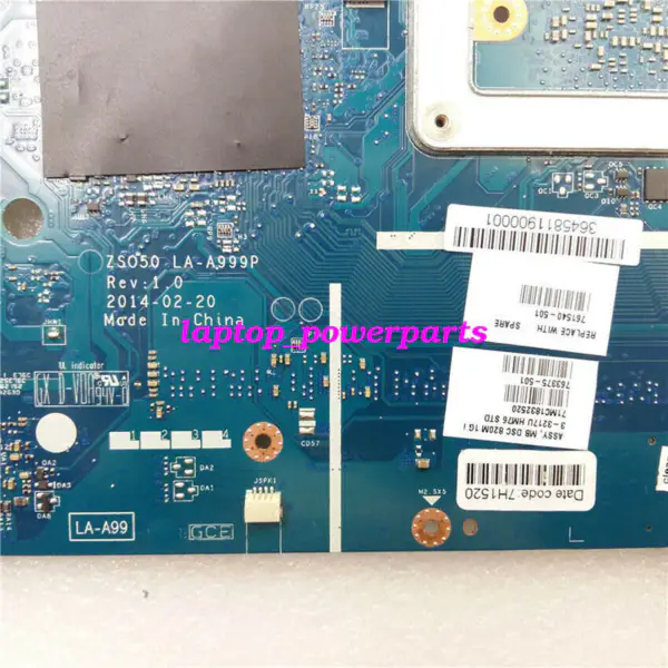 HP 761540-001 250 G3 CPU Intel HM76 I3-3217 Placa base ATX