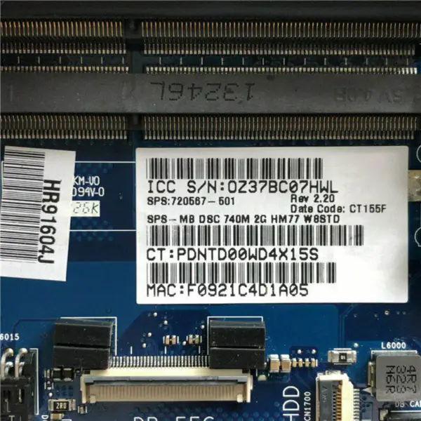 Placa base HP 720567-501
