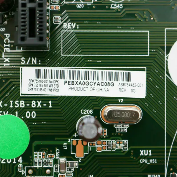 Placa base HP 754482-001 202 G2 FX-ISB-8X-1 H81