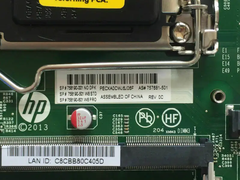 Placa base HP 757881-501
