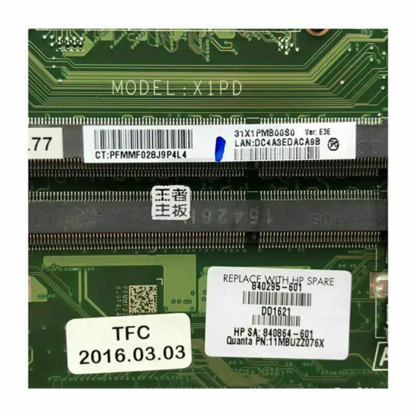 Placa base HP 840295-601