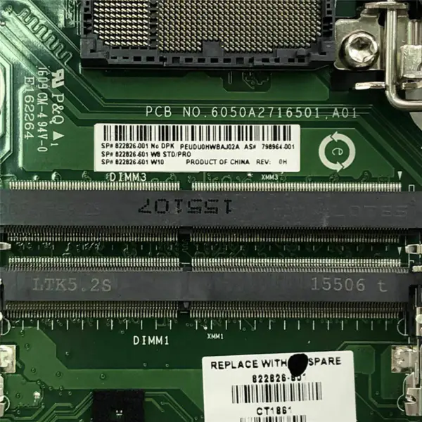 Placa base HP 798964-001822826-601