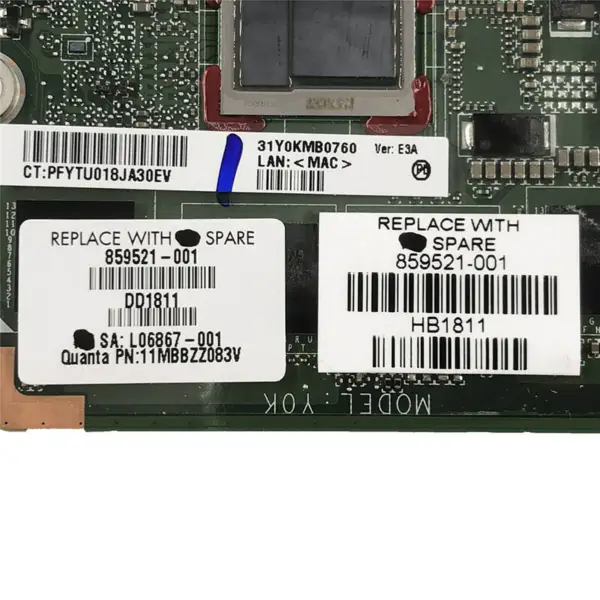 Placa base HP 829521-001