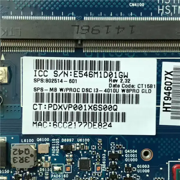 Placa base HP EliteBook 840 850 G1 6050A2559101-MB-A03 802514-601
