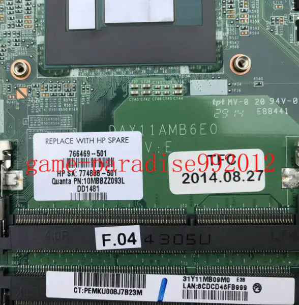 Placa base HP 766469-501