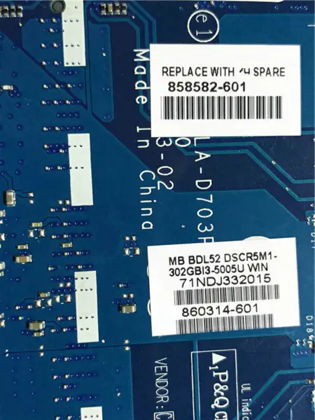 Placa base HP 858582-601