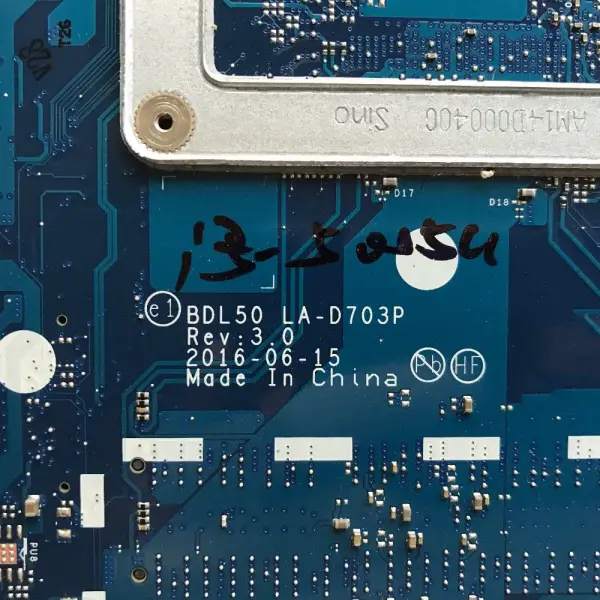 Placa base HP 858583-001 858583-501 858583-601 LA-D703P