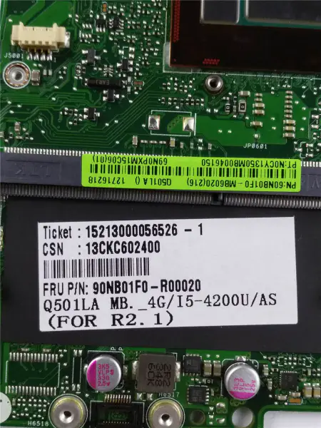 Placa base ATX Asus 60NB01F0-MB6020 Q501LA