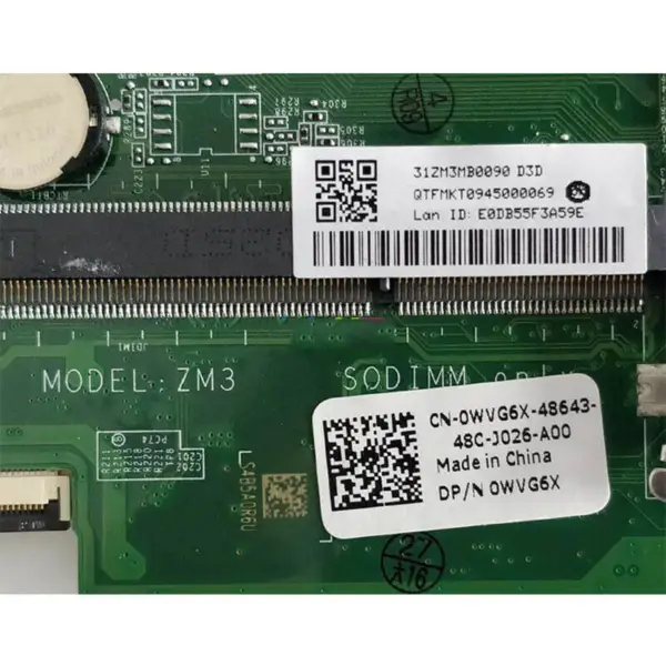 Placa base Dell 0WVG6X 11 3043 3152 3157 ATX