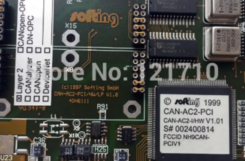 SOTING GMBH CAN-AC2-PCI/HW/LP V.10 4DH6111 CAN-AC2-I/HW V1.01 placa base industrial