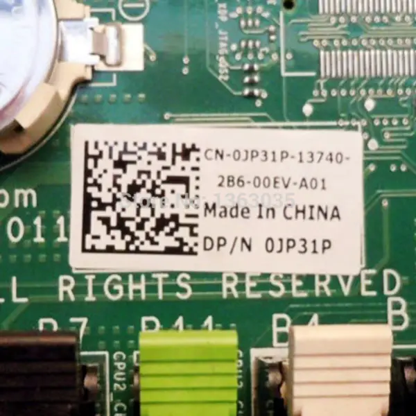 Placa base Dell CN-0JP31P 0JP31P