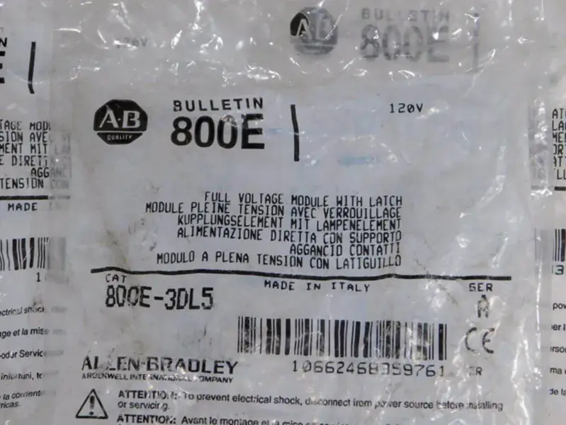 Módulo de tensión Allen-Bradley 800E3DL5