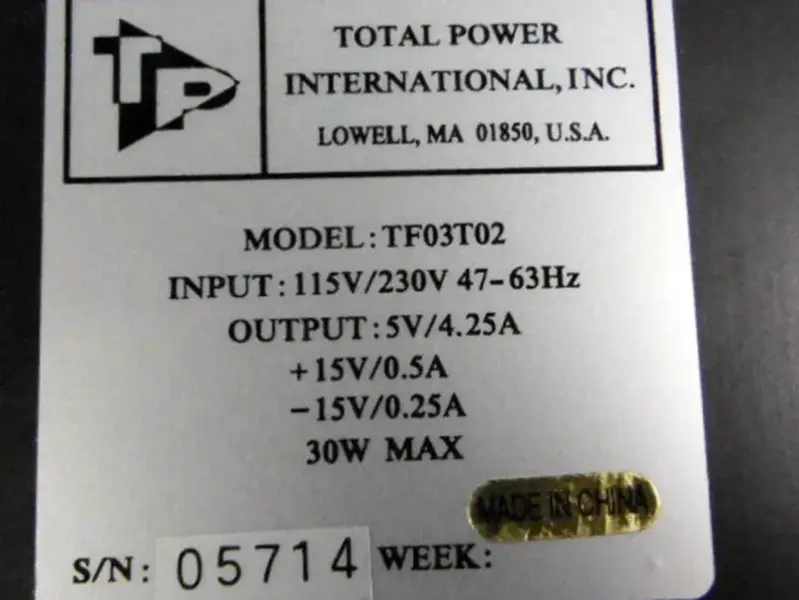 Potencia total TF03T02