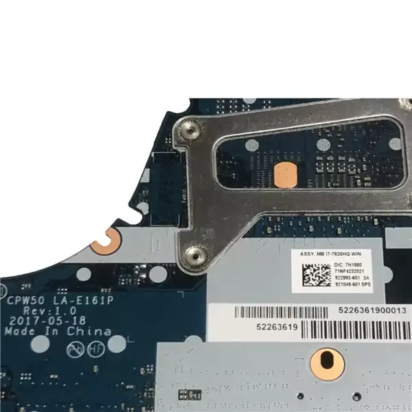 Placa base HP ZBook 15 G4 921048-001 921048-501 921048-601 LA-E161P