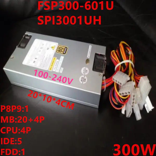 Fuente de alimentación conmutada FSP AT -5V 1U P8P9 de 300 W de pico 450 W FSP300-601U SPI3001UH