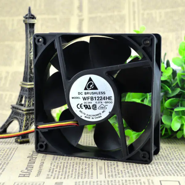 Ventilador Delta wfb1224he-BROO 12038 12CM 24V 0,50A 3 hilos