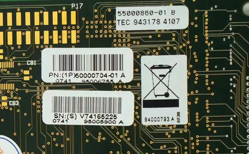 (1P)50000704-01 A 932218 55000860-01 REV A Tarjeta PCI industrial DIGI Acceleport XP de 16 puertos