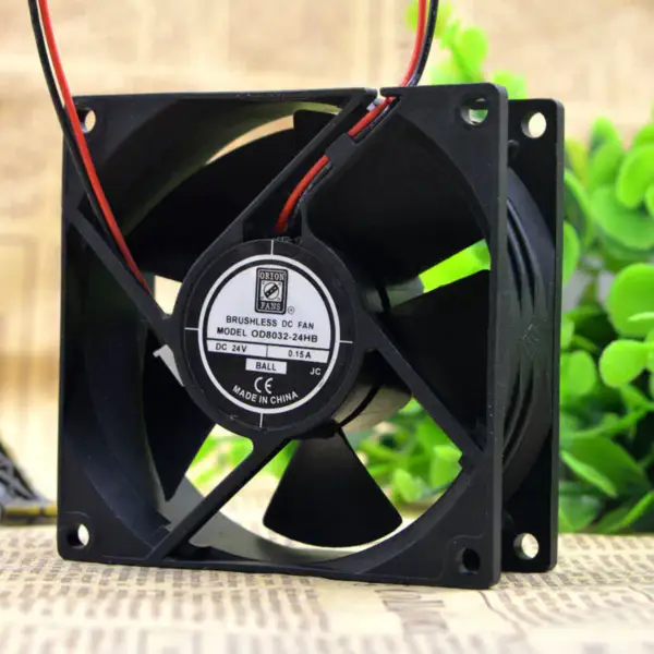 VENTILADOR ORION 8CM 8032 24V 0,15A OD8032-24HB Ventilador de 2 hilos