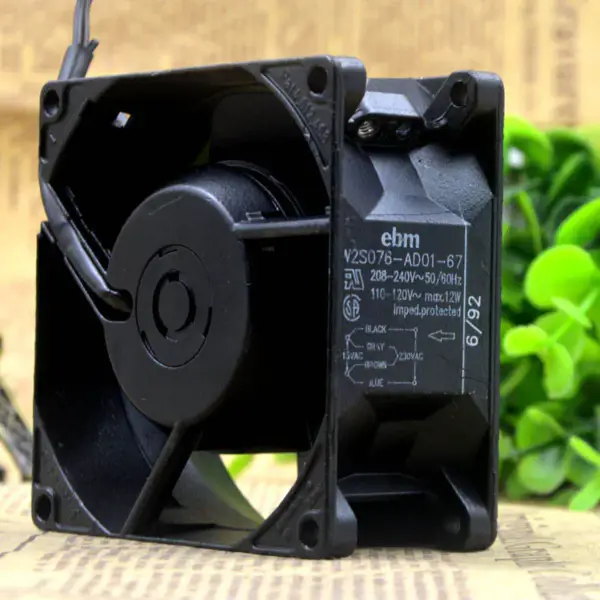 ebm W2S076-AD01-67 8CM 8038 Ventilador 208-240V/110-120V