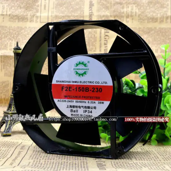 Ventilador BOMBARDIER F2E-150B-230 220V 38W 17CM