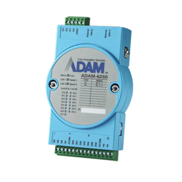 Advantech ADAM-6250-B 8DI/7DO IoT Modbus/SNMP/MQTT 2Puertos Ethernet E/S Remotas en lugar de ADAM-6250-AE