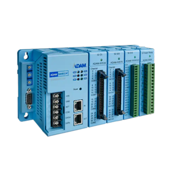 Advantech Sistema de E/S distribuidas de alta velocidad de 4 ranuras para EtherCAT Importador ADAM-5000/ECAT-AE