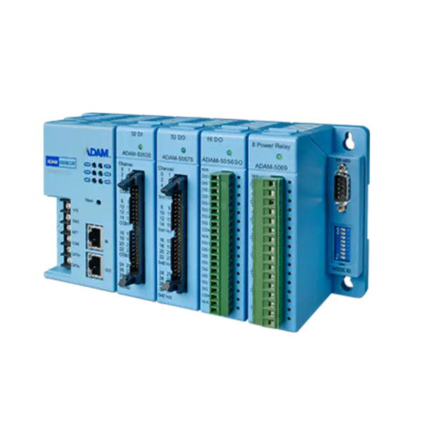 Advantech Sistema de E/S distribuidas de alta velocidad de 4 ranuras para EtherCAT Importador ADAM-5000/ECAT-AE