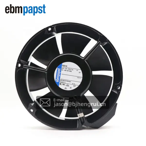 Original Nuevo Ebmpapst 6224N 24V 710mA 18W 172*51mm DC Ventilación Axial ABB Inverter Ventiladores de refrigeración
