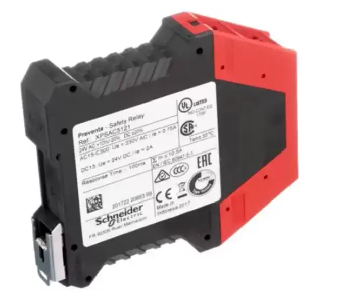 Schneider Monitoring 24V AC DC XPSAC5121 Relé de seguridad de parada de emergencia