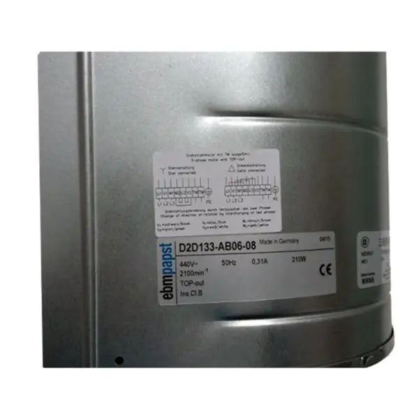 EBM PAPST 210W 0.31A D2D133-AB06-08 ventilador centrífugo de doble aspiración refrigeración de armarios