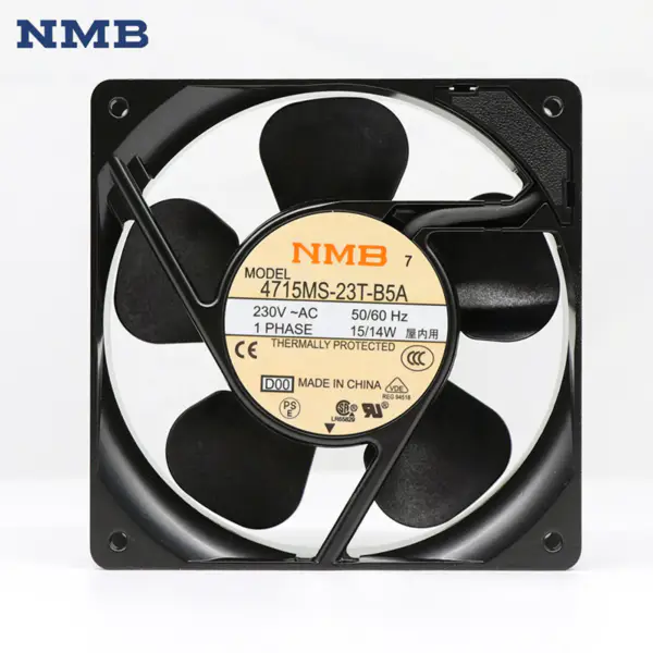 4715MS-23T-B5A NMB 120*120*38mm Ventilador Axial de Gabinete AC 230V 12CM 14W Ventilador de Enfriamiento UPS