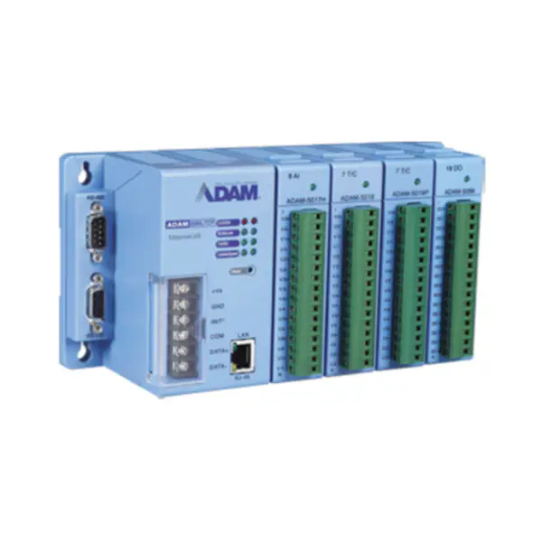 Advantech ADAM-5510KW/TCP-AE Controlador SoftLogic de 4 ranuras con Ethernet