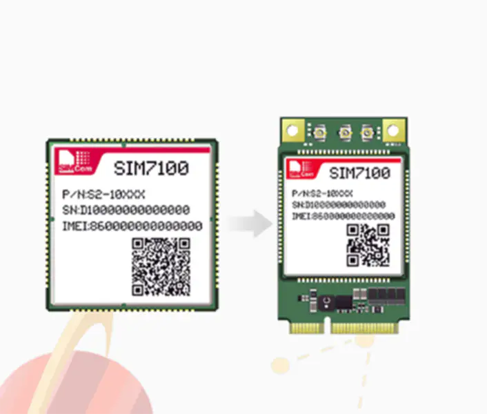 SIMCOM Módulo inalámbrico 4G LTE Módulo multibanda LTE /WCDMA/GNSS para aplicaciones M2M IoT SIM7100 SIM7100A SIM7100E SIM7100C
