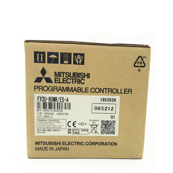 FX 3U 80M FX3U-80MR/ES-A Mitsubishi FX3U 80MR PLC Unidades principales con 80 E/S
