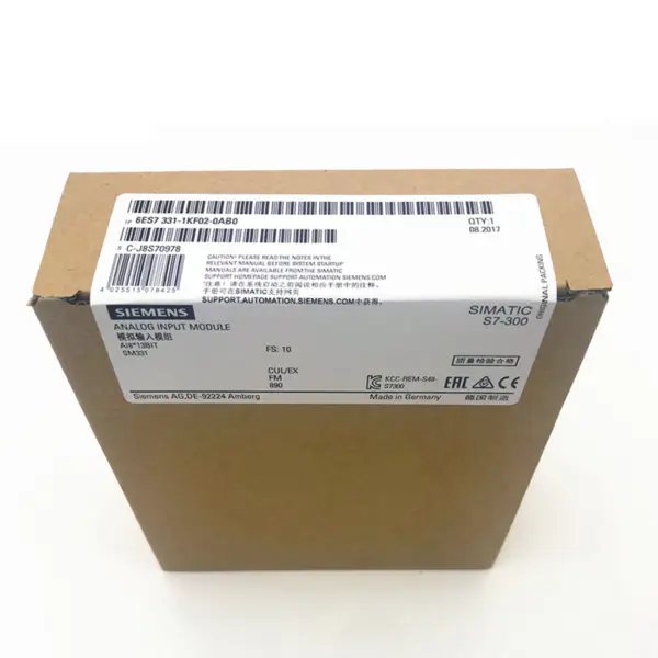 Siemens Simatic S7 300 SM331 PLC Control Módulo de entrada analógica 6ES7331-1KF02-0AB0