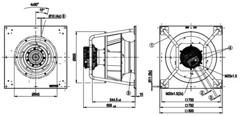 Ventilador Ebmpapst K3G560-PC04-01