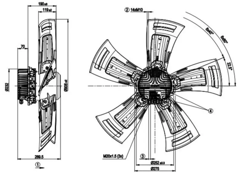 Ebmpapst A3G910-AV02-02 Ventilador